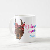 Custom Doberman Mama Niedlich Muttertag Hund Lover Kaffeetasse (Vorderseite Links)