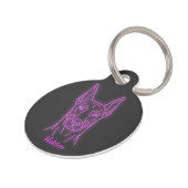 Custom Doberman Neon Glow Personalized Haustiermarke (Seite)