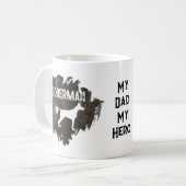 Custom Doberman Vater Vatertag Hund Lover Kaffeetasse (Vorderseite Links)