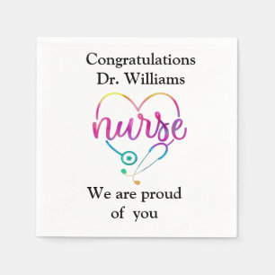 Custom Doctor Abschluss Nurse 2025 Serviette