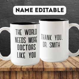 Custom Doctor Appreciation Gift – Thank You Zweifarbige Tasse