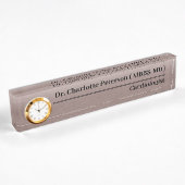 Custom Doctor Metallic Brown Namensplakette