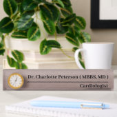 Custom Doctor Metallic Brown Namensplakette
