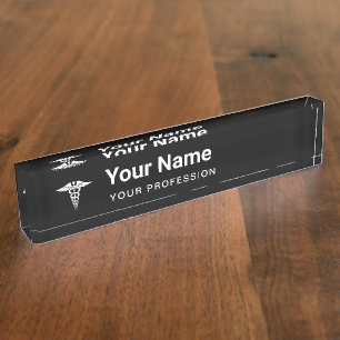 Custom Doctor nährt Berufliche Cool Black Namensplakette