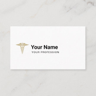 Custom Doctor Nurse Caduceus Medical Visitenkarte
