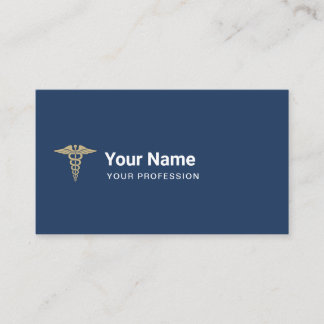 Custom Doctor Nurse Caduceus Medical Visitenkarte