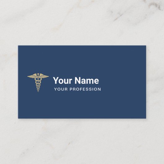 Custom Doctor Nurse Caduceus Medical Visitenkarte (Vorderseite)