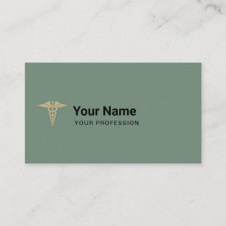 Custom Doctor Nurse Caduceus Medical Visitenkarte