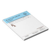 Custom Doctor Prescription Notepad Editable RX Pad Notizblock (angewinkelt)