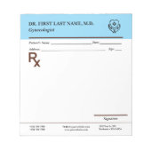Custom Doctor Prescription Notepad Editable RX Pad Notizblock (Vorderseite)