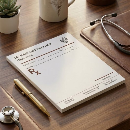 Custom Doctor Prescription Notepad Editable RX Pad Notizblock