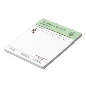 Custom Doctor Prescription Notepad Editable RX Pad Notizblock (Rotiert)