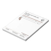 Custom Doctor Prescription Notepad Editable RX Pad Notizblock (Rotiert)