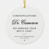 Custom Doctor White Coat Zeremonie Glückwunsch Keramik Ornament (Vorne)