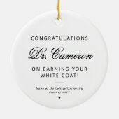 Custom Doctor White Coat Zeremonie Glückwunsch Keramik Ornament (Hinten)