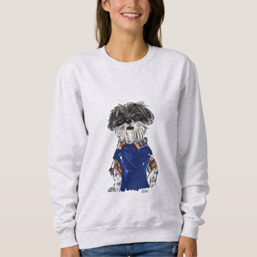 CUSTOM DOG ANIMAL SHIHTZU FÜGEN IHREN EIGENEN NIED SWEATSHIRT (Vorderseite)