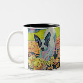 Custom Dog Art Coffee Tasse (Links)