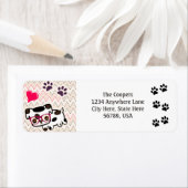 Custom Dog Art Rücksendeadressen-Aufkleber (Insitu)