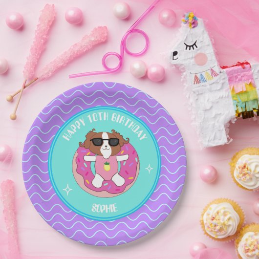 Custom Dog Birthday Pool Party Teller (Party)