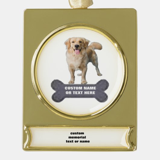 Custom Dog Bone Name Ornament (Vorderseite)