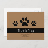 Custom Dog Business Vielen Dank Anmerkungen Postkarte (Vorne/Hinten)