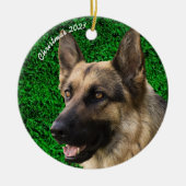Custom Dog Cat Pet Foto Hochladen Bild Weihnachten Keramik Ornament (Vorne)