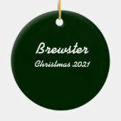 Custom Dog Cat Pet Foto Hochladen Bild Weihnachten Keramik Ornament (Hinten)