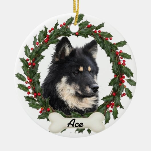 Custom Dog Cat Pet Ornament X-mas - Upload Photo (Vorne)