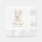 Custom Dog Cheert Custom Cocktail Napkin Serviette (Vorderseite)