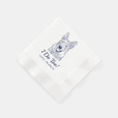 Custom Dog Cheert Custom Cocktail Napkin Serviette (Ecke)