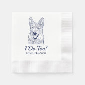 Custom Dog Cheert Custom Cocktail Napkin Serviette (Vorderseite)