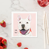 Custom Dog Cocktail Napkin Serviette (Beispiel)