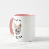 Custom Dog Face Coffee Mug, Grandpa Gift Tasse (Vorderseite Links)