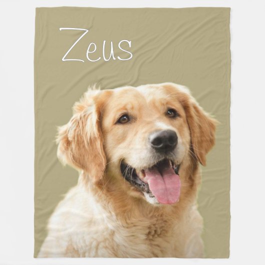Custom Dog Face Personalized Pet Photo Fleecedecke (Vorderseite)