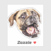 Custom Dog Face Vinyl Stickers Aufkleber (Blatt)