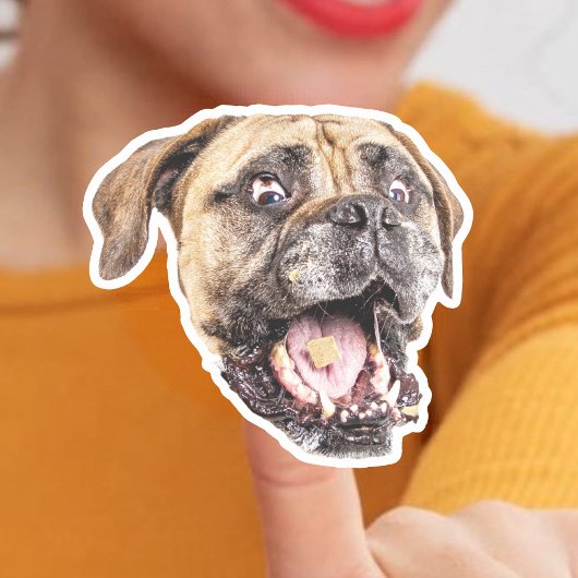 Custom Dog Face Vinyl Stickers Aufkleber