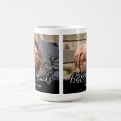 Custom Dog Foto Black Man ist der beste Freund Kaffeetasse (Mittel)
