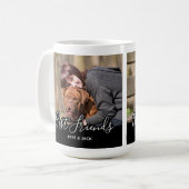 Custom Dog Foto Black Man ist der beste Freund Kaffeetasse (Vorderseite Links)
