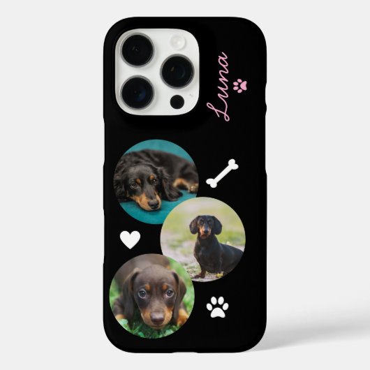 Custom Dog Foto Collage Case-Mate iPhone Hülle (Rückseite)