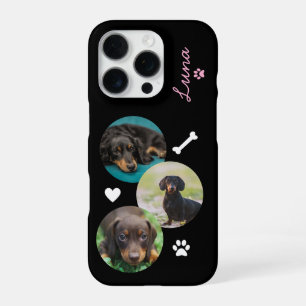 Custom Dog Foto Collage iPhone 16 Pro Hülle