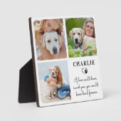 Custom Dog Foto Collage Moderne Haustier Memorial Fotoplatte (Vorderseite)