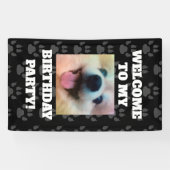 Custom Dog Foto Geburtstagsparty Banner (Horizontal)