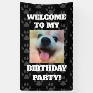 Custom Dog Foto Geburtstagsparty Banner