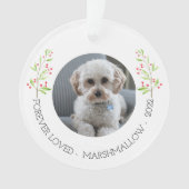 Custom Dog Foto Gedenkfeier Weihnachtsgeschenk Orn Ornament (Vorderseite)