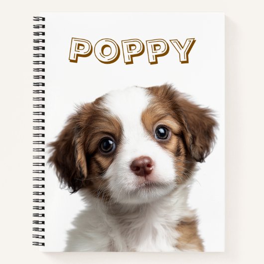 Custom Dog Foto & Name Spiral Notebook Notizblock (Vorderseite)