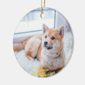 Custom Dog Foto Ornament, Einzigartiges Foto Weihn Keramik Ornament (Links)