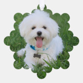 Custom Dog Foto Ornament Red Karte (Rückseite)