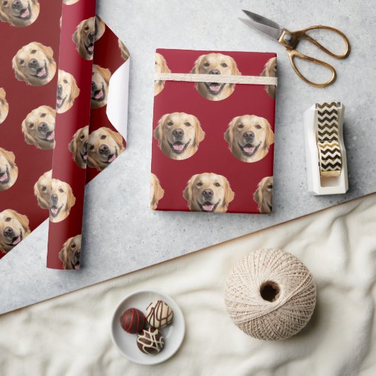 Custom Dog Foto Personalisiert Geschenkwrap Geschenkpapier (Kunsthandwerk)