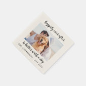 Custom Dog Foto Pet Wedding Serviette (Ecke)