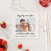 Custom Dog Foto Pet Wedding Serviette (Beispiel)